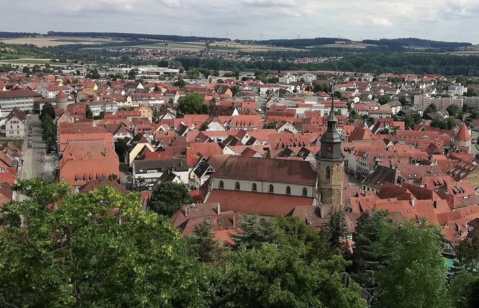 Blick vom Kaltenstein auf die Vaihinger Innenstadt, die per Satzung als historische Gesamtanlage unter Schutz gestellt wird. <span class='image-autor'>Foto: Arning</span>