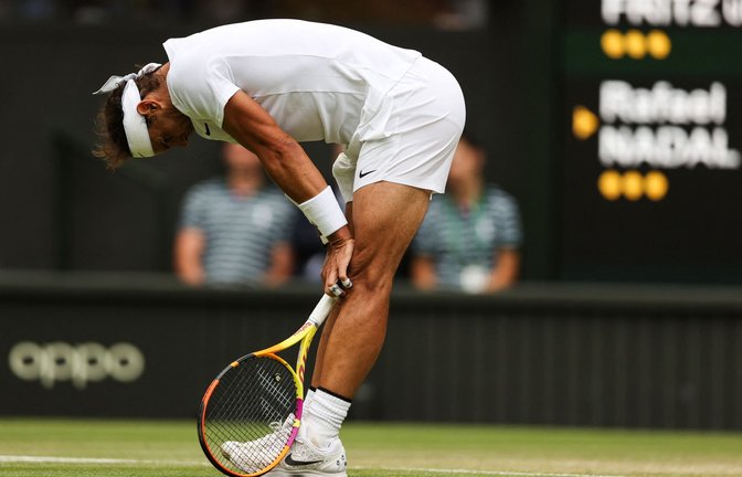 Rafael Nadal hatte in Wimbledon mit Schmerzen zu kämpfen.<span class='image-autor'>Foto: AFP/ADRIAN DENNIS</span>
