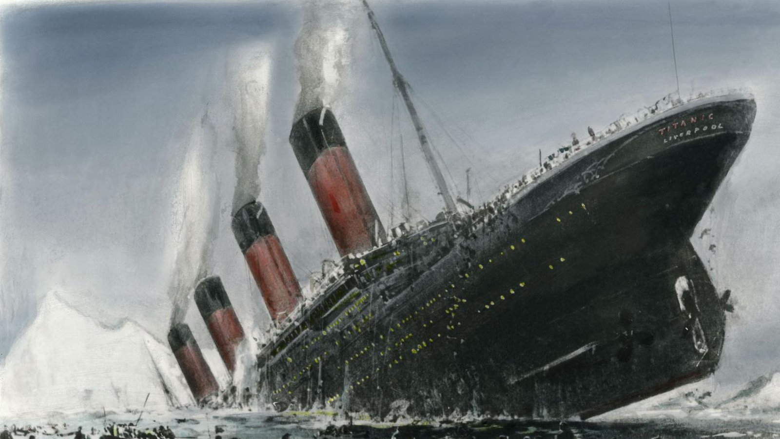 Zeitgenössische Darstellung des Untergangs der Titanic.Foto: dpa/picture alliance/akg/images