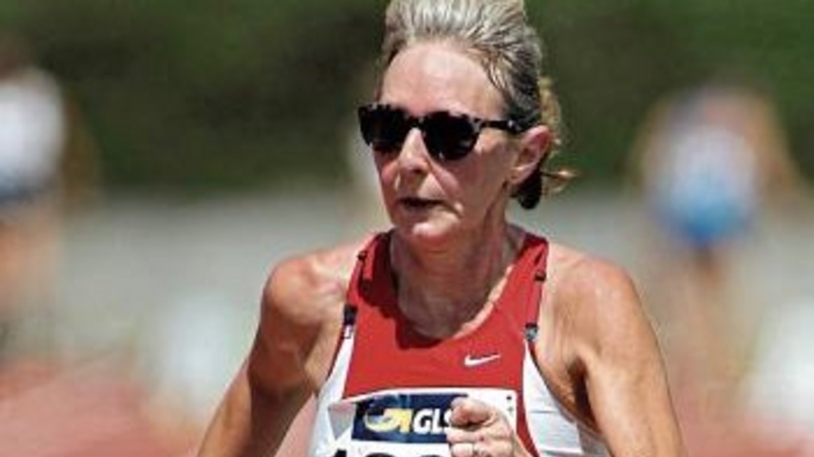 Die 100 Meter mag sie eigentlich nicht ganz so sehr. Angelika Grißmer fühlt sich auf den 200 Metern wohler. Foto: Görlitz Die 100 Meter mag sie eigentlich nicht ganz so sehr. Angelika Grißmer fühlt sich auf den 200 Metern wohler. Foto: Görlitz