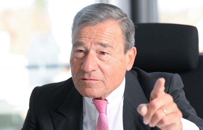 Trigema-Chef Wolfgang Grupp ist ein Unternehmer von altem, manche würden sagen sehr altem – Schlag.<span class='image-autor'>Foto: dpa/Bernd Weißbrod</span>