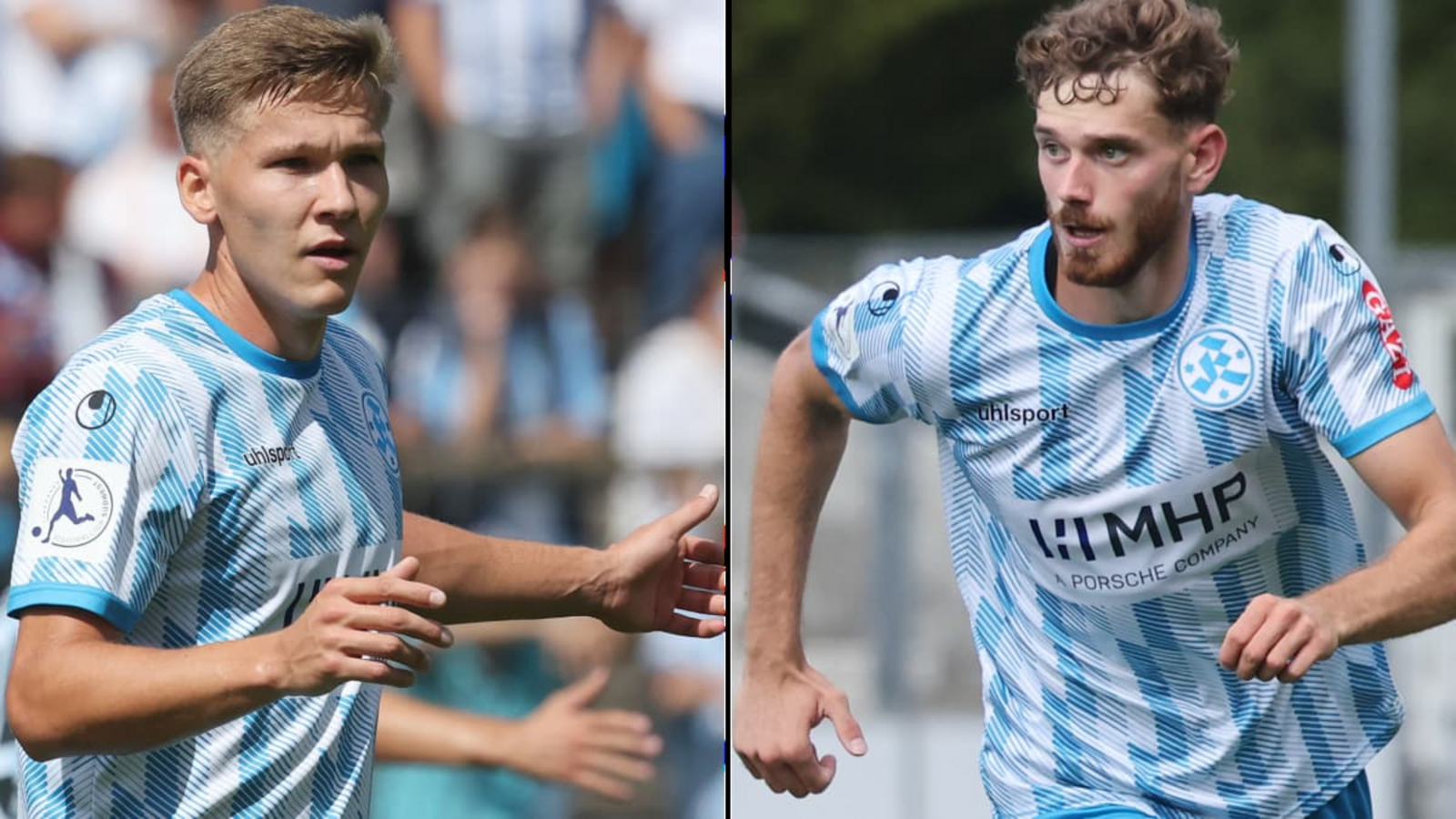Die Kickers-Stammkräfte Sebastian Müller (li.) und Luca Trslic spielten beide unter dem aktuellen FSV-Trainer Victor Kleinhenz beim 1. FC Schweinfurt 05.Baumann (2) Die Kickers-Stammkräfte Sebastian Müller (li.) und Luca Trslic spielten beide unter dem aktuellen FSV-Trainer Victor Kleinhenz beim 1. FC Schweinfurt 05.Baumann (2)