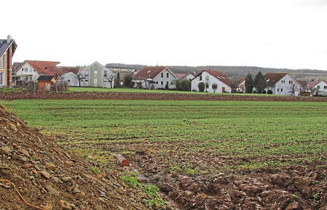 Ein neues Wohngebiet in Oberriexingen ist hier unter dem Namen „Schrannenäcker-West“ geplant.  Foto: Banholzer