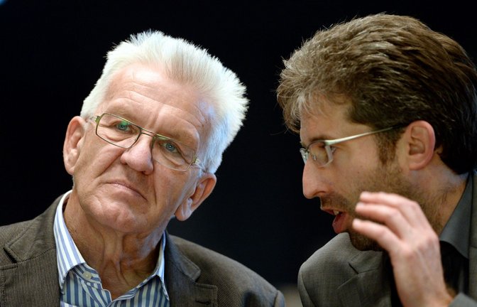 Winfried Kretschmann hielt immer schon große Stücke auf Boris Palmer.<span class='image-autor'>Foto: dpa/Bernd Weissbrod</span>