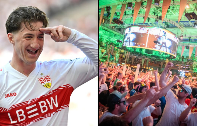 VfB-Profi Angelo Stiller gönnt sich nach dem WM-Aus mit dem DFB-Team Abwechslung auf Mallorca. (Archivfotos)<span class='image-autor'>IMAGO/Michael Weber / IMAGO / Chris Emil Janßen</span>