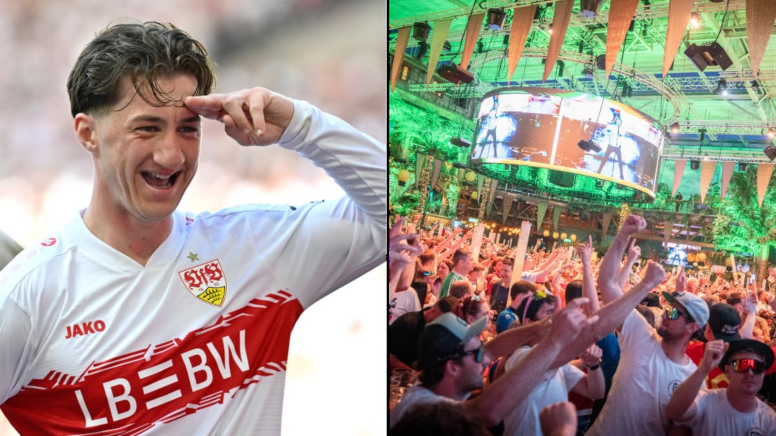 VfB-Profi Angelo Stiller gönnt sich nach dem WM-Aus mit dem DFB-Team Abwechslung auf Mallorca. (Archivfotos)IMAGO/Michael Weber / IMAGO / Chris Emil Janßen