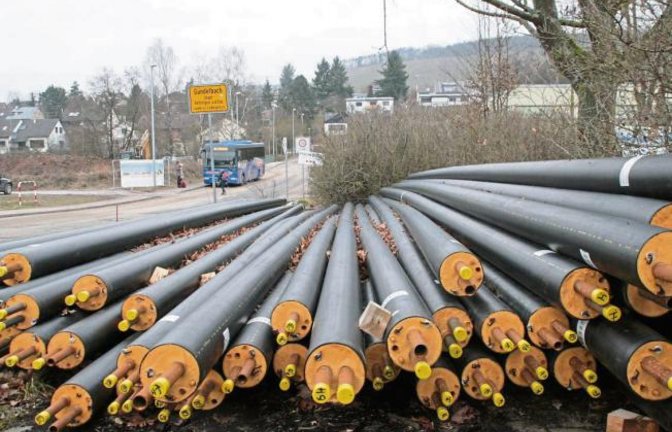 Zeichen der Wandlung Gündelbachs zum Bioenergiedorf. Foto: Arning