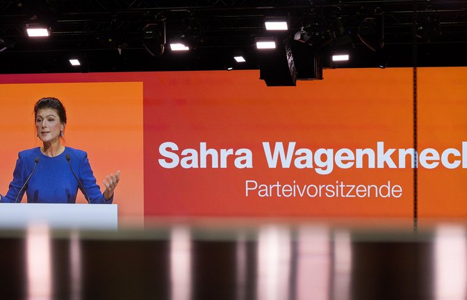 Es läuft nicht gut für das BSW. Sahra Wagenknecht will den Abwärtstrend stoppen.<span class='image-autor'>Foto: dpa/Hannes P Albert</span>