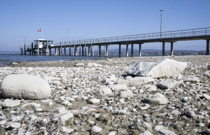 Die Pegel am Bodensee haben für den Monat April teilweise Minusrekorde erreicht.<span class='image-autor'>Foto: KEYSTONE/Ennio Leanza</span>