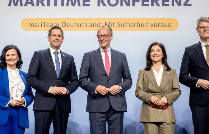 Bundeskanzler Friedrich Merz (CDU) ist Schirmherr der Nationalen Maritimen Konferenz.<span class='image-autor'>Foto: Hauke-Christian Dittrich/dpa</span>