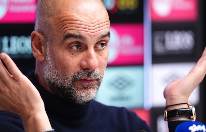 Pep Guardiola hört bei Manchester City auf.<span class='image-autor'>Foto: John Walton/PA Wire/dpa</span>