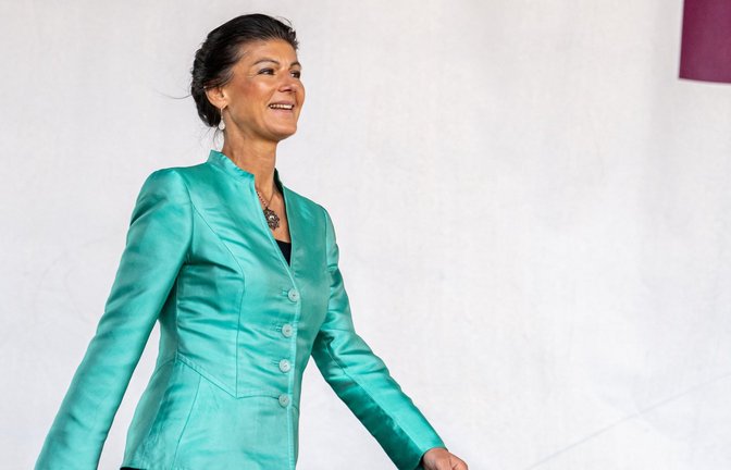 So sehen Sieger aus: Sahra Wagenknecht hat ihr Bündnis vor allem Im Osten als starke Kraft  etabliert.<span class='image-autor'>Foto: dpa/Fabian Sommer</span>