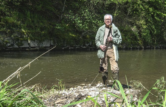Bei der Flutkatastrophe am  29. Mai 2016 wäre der Hobbymusiker Walter Kämmer fast in seinem Auto ertrunken. Mit Glück und Geschick konnte er sich selber retten.<span class='image-autor'>Foto: Andreas Reiner</span>