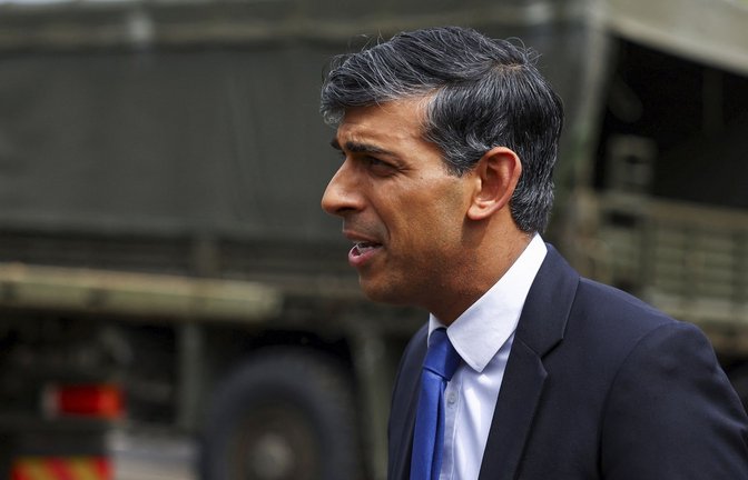 Premier Rishi Sunak wirkt angezählt.<span class='image-autor'>Foto: dpa/Molly Darlington</span>