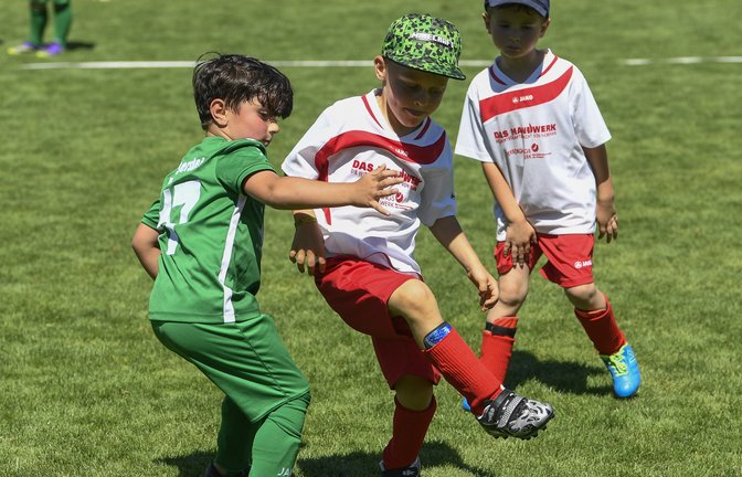 Der erfolgreiche Fußball stand unter anderem bei den Bambini des VfR Sersheim und des SV Horrheim gar nicht im Vordergrund. <span class='image-autor'>Foto: Leitner</span>