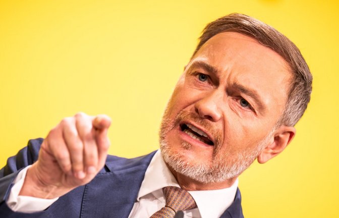 Klare Ansage beim Parteitag: FDP-Chef Christian Lindner will nicht mit den Grünen regieren.<span class='image-autor'>Foto: dpa/Michael Kappeler</span>