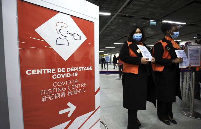 In Frankreich brauchen Reisende aus China schon einen Coronatest.<span class='image-autor'>Foto: dpa//A. Morissard</span>