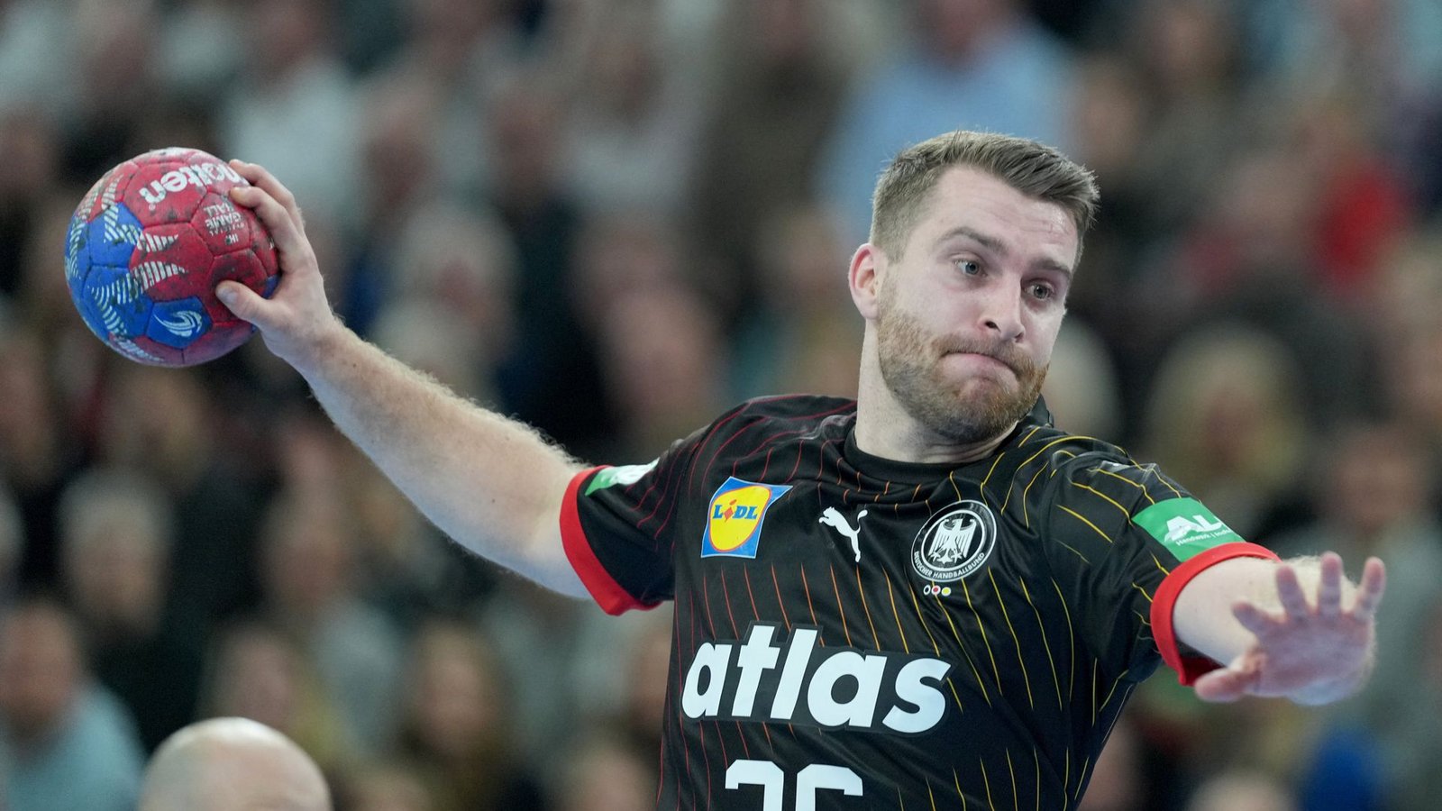 Linksaußen: Lukas Mertens, 29 Jahre, 70 Länderspiele, 158 Tore, SC Magdeburg.Foto: dpa Linksaußen: Lukas Mertens, 29 Jahre, 70 Länderspiele, 158 Tore, SC Magdeburg.Foto: dpa