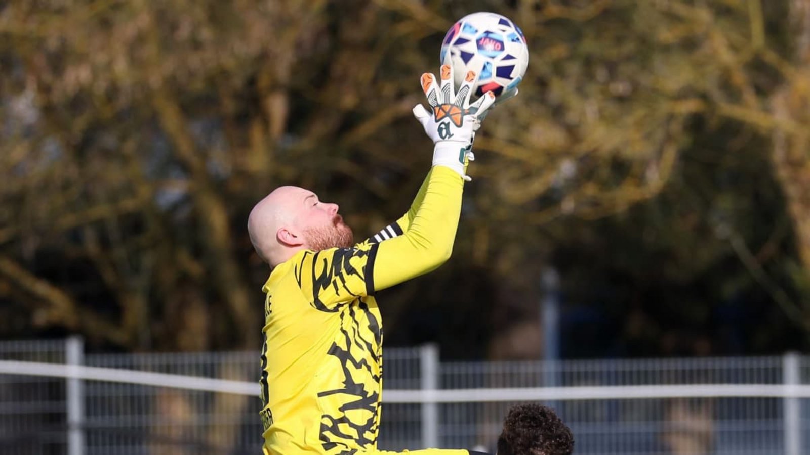 Keeper Karl Birkeneder hält dem SV Pattonville gegen Pleidelsheim einen Punkt fest.Pressefoto Baumann Keeper Karl Birkeneder hält dem SV Pattonville gegen Pleidelsheim einen Punkt fest.Pressefoto Baumann