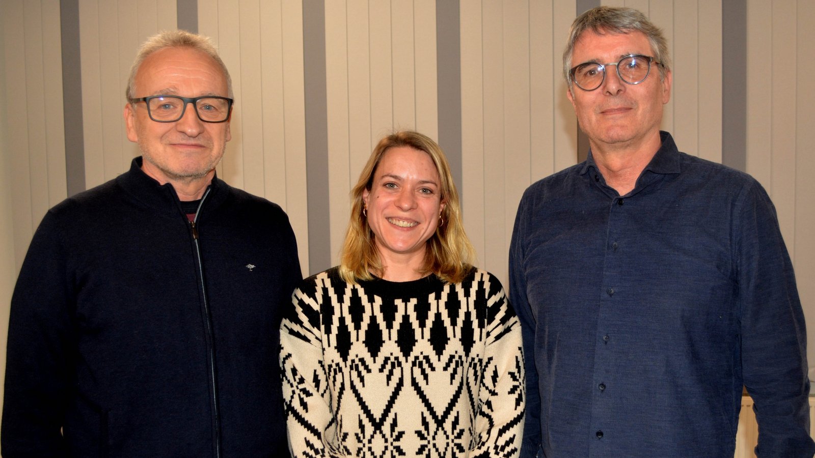 Ingo Weimer, Jennifer Jaillet-Steuler und Bürgermeister Armin Pioch (von links). Foto: Stahlfeld