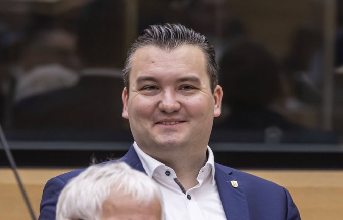 Der AfD-Abgeordnete Udo Stein bei einer Sitzung im Landtag<span class='image-autor'>Foto: imago//Arnulf Hettrich</span>