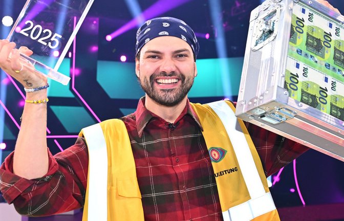 Großer Jubel am Montagabend: Jimi Blue Ochsenknecht nimmt bei "Promi Big Brother" 2025 den Sieg und 100.000 Euro mit nach Hause.<span class='image-autor'>Foto: Joyn/Willi Weber</span>