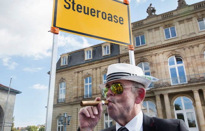 Stuttgart ist keine Steueroase, wie bei dieser Protestaktion im Jahr 2017 deutlich gemacht werden sollte.<span class='image-autor'>Foto: dpa/Silas Stein</span>