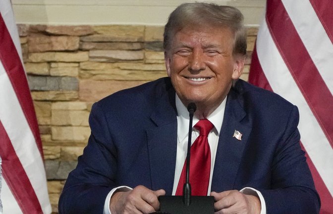 Donald Trump, ehemaliger Präsident der USA und US-Präsidentschaftsbewerber. Die Verkündung des Strafmaßes im Schweigegeldprozess wurde verschoben.<span class='image-autor'>Foto: dpa/Carlos Osorio</span>