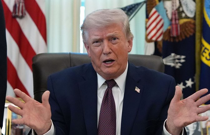 US-Präsident Donald Trump wettert gegen die Nato und verspottet sie als unfähig.<span class='image-autor'>Foto: Alex Brandon/dpa</span>