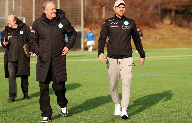 Sport-Geschäftsführer Lutz Siebrecht, Trainer Marco Wildesinn (re.): Geht es im Gleichschritt auch in die nächste Saison?<span class='image-autor'>Foto: Baumann/Alexander Keppler</span>