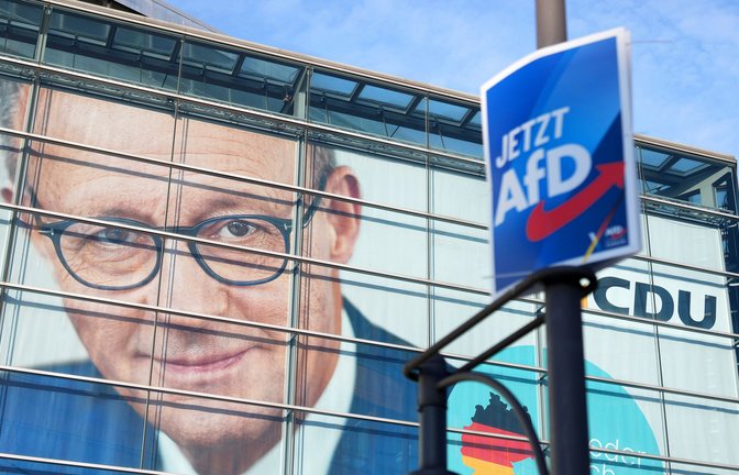 Auch für die CDU von Friedrich Merz und die CSU ist es nicht leicht, von der AfD Wähler zurückzugewinnen.<span class='image-autor'>Foto: dpa/Michael Kappeler</span>