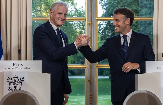 Norwegen rückt unter Frankreichs nuklearen Schutzschirm.<span class='image-autor'>Foto: Christophe Petit Tesson/Pool EPA/AP/dpa</span>