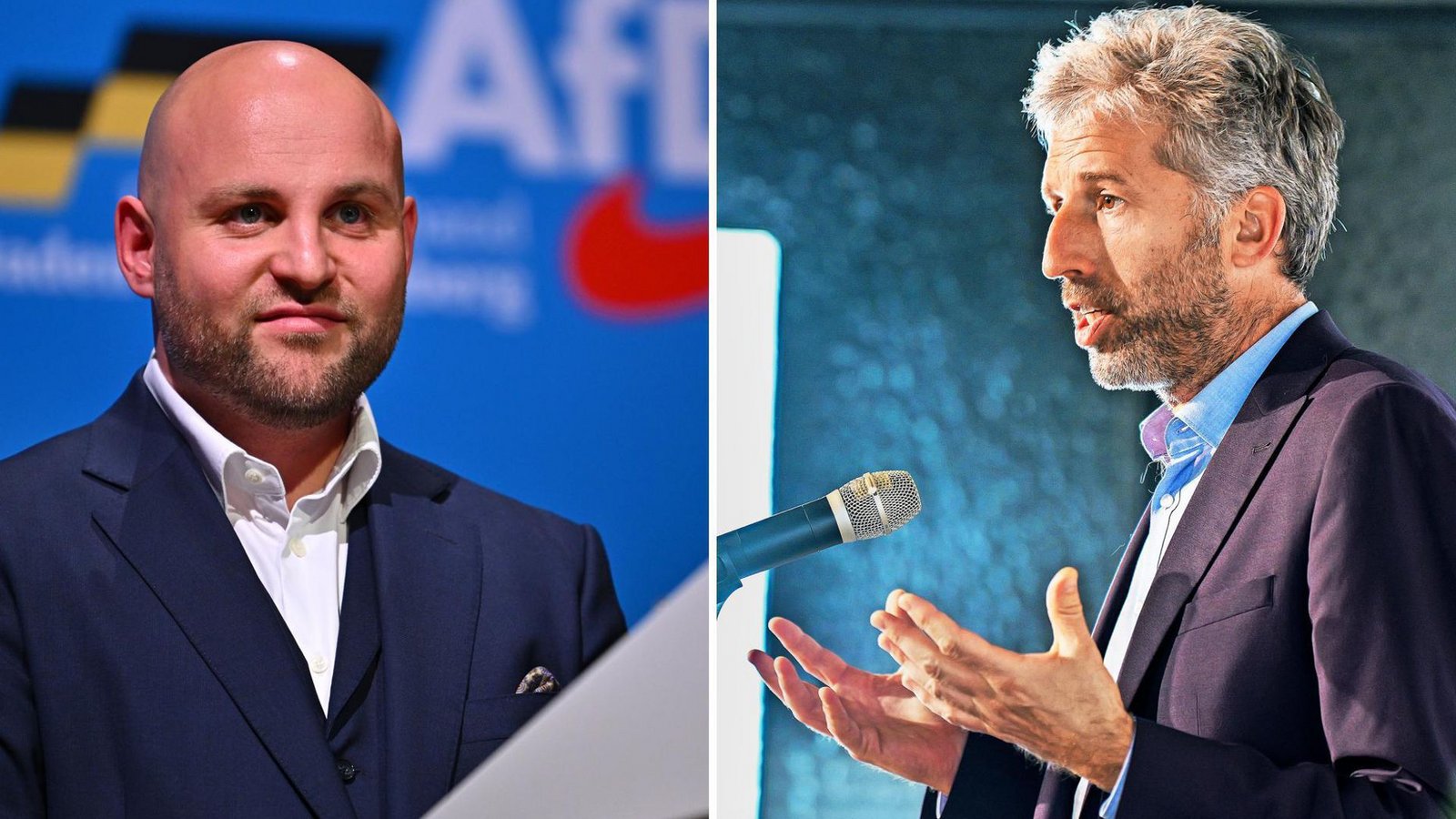 Der rechtspopulistische Markus Frohnmaier (AfD, links) und Boris Palmer (parteilos).Foto: Simon Granville