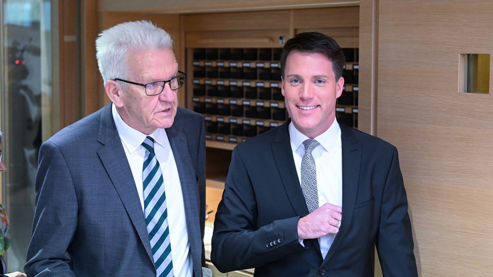 Winfried Kretschmann (li.) und Manuel HagelFoto: dpa/Bernd Weißbrod