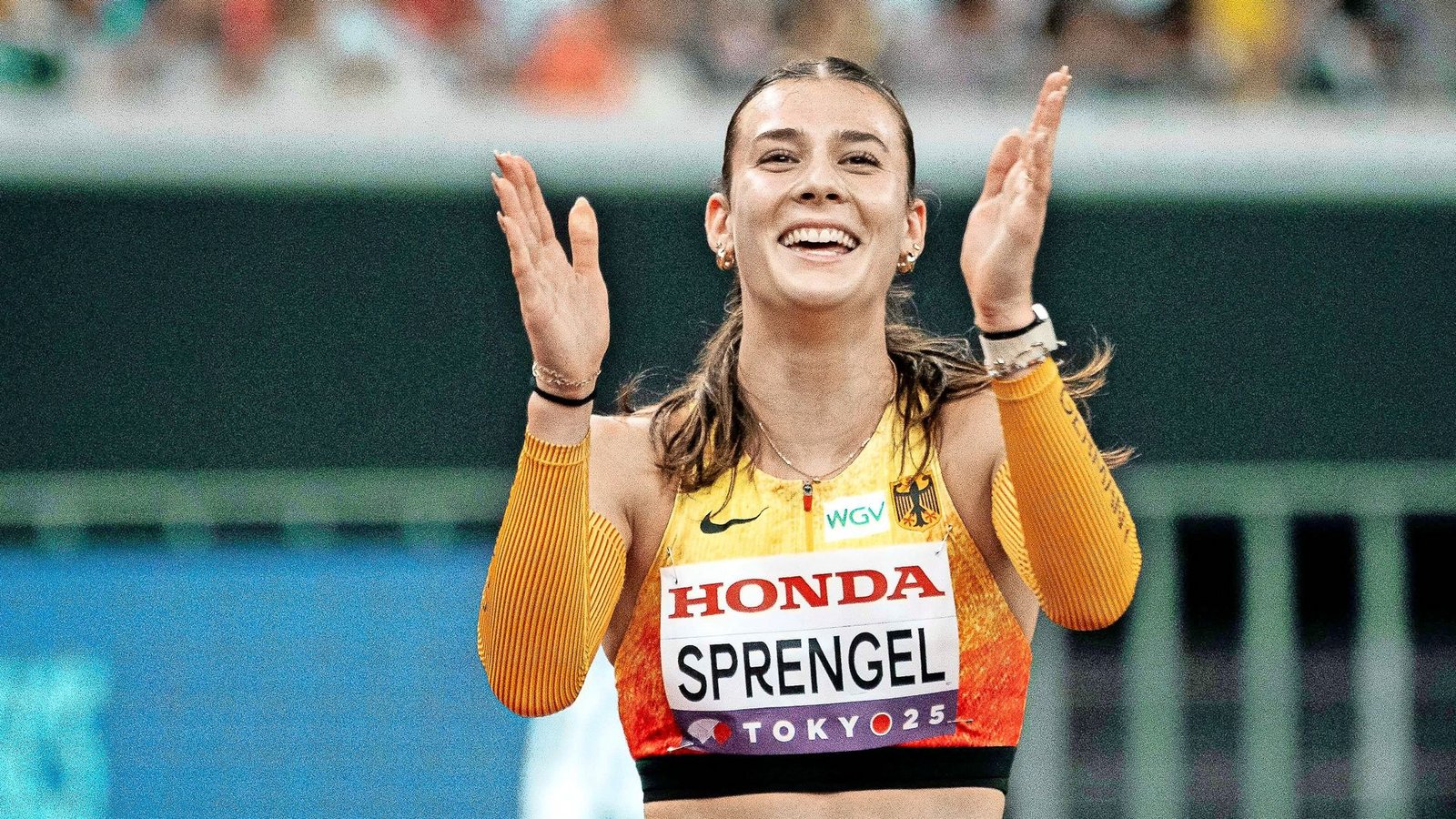 Sandrina Sprengel wurde bei der WM in Tokio Fünfte im Siebenkampf – und ist nun Stuttgarts Sportlerin des Jahres.Foto: IMAGO/Eibner