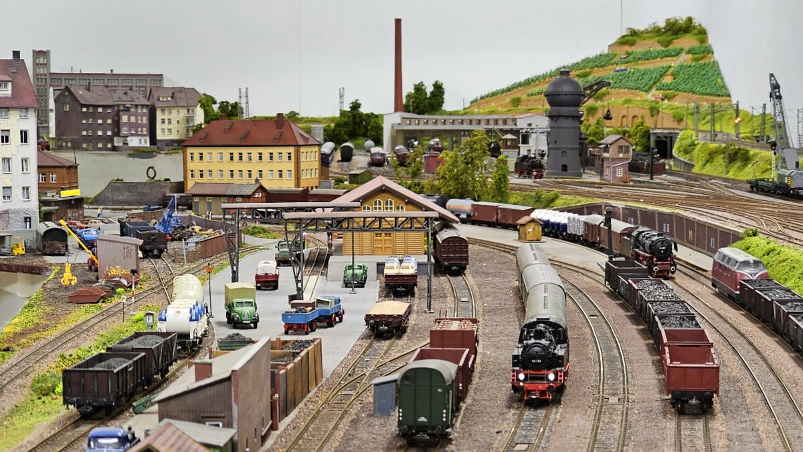 Die Modellbauanlage in Stuttgart zeigt die Welt der 1960er Jahre.Foto: Modellbahn65 Die Modellbauanlage in Stuttgart zeigt die Welt der 1960er Jahre.Foto: Modellbahn65