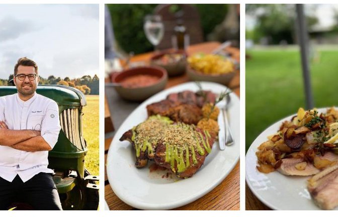 Andreas Widmann hat auf der Ostalb ein tolles Gasthaus. „Grill Genuss“ (Mitte) und das kalt geräucherte Forellenfilet mit Bratkartoffeln und roten Zwiebeln kommen bestens an. Fotos: Vivi D’Angelo/nja<span class='image-autor'>Foto: &nbsp;</span>