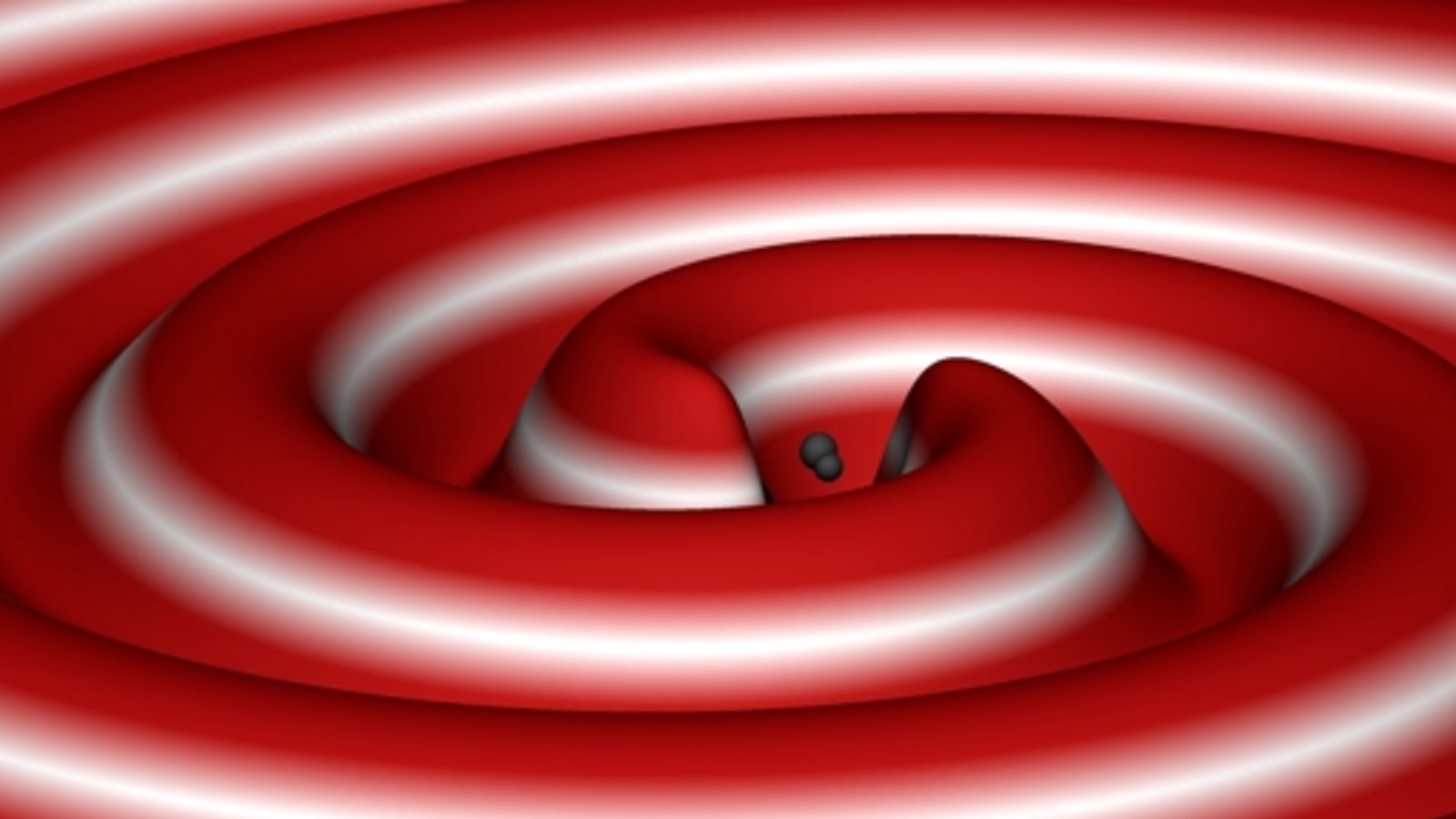 Diese Simulation zeigt dreidimensional, wie zwei Schwarze Löcher unter Abstrahlung von Gravitationswellen verschmelzen.Foto: Dpa Diese Simulation zeigt dreidimensional, wie zwei Schwarze Löcher unter Abstrahlung von Gravitationswellen verschmelzen.Foto: Dpa