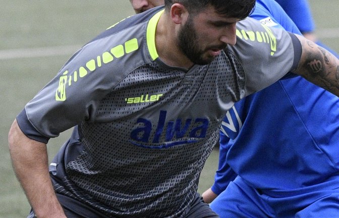Bashkim Susuri (vorne) bringt vollen Einsatz für die SGM Hohenhaslach/Freudental. <span class='image-autor'>Foto: Leitner</span>