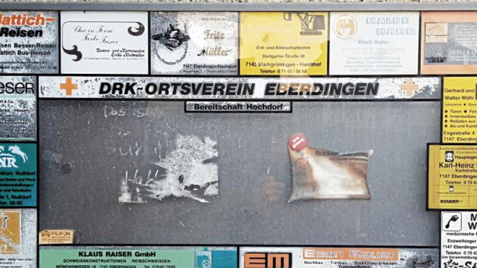 Eher historischen Wert hat dieser Schaukasten in Nussdorf.  Foto: p
