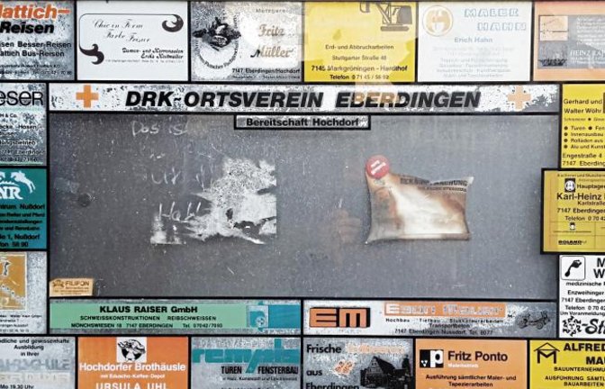 Eher historischen Wert hat dieser Schaukasten in Nussdorf.  Foto: p