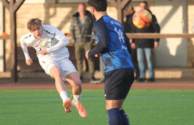 Finn Schopper (links) trifft mit der SGM Hohenhaslach/Freudental auf Bissingen. <span class='image-autor'>Foto: Dittrich</span>