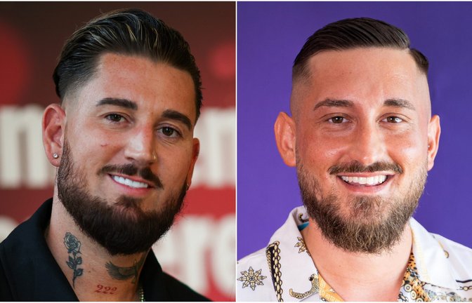 Die Ähnlichkeit zwischen Mike Heiter (l.) und „Make Love, Fake Love“-Kandidat Alex Z. fällt auf. <span class='image-autor'>Foto: picture alliance/dpa | Christoph Reichwein + RTL / Dustin Leonhard Grieß</span>