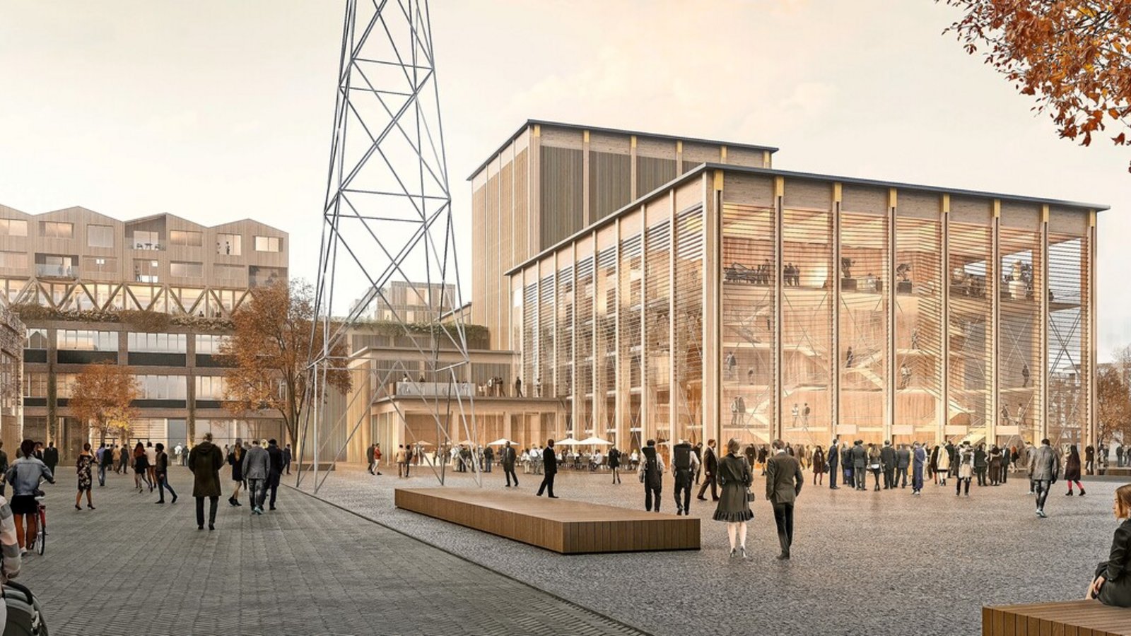Hier treten Stadt und Land auf die Bremse: Die bei den Wagenhallen geplante Interimsspielstätte für die Oper.Foto: A+R Architekten/ NL Architects Hier treten Stadt und Land auf die Bremse: Die bei den Wagenhallen geplante Interimsspielstätte für die Oper.Foto: A+R Architekten/ NL Architects