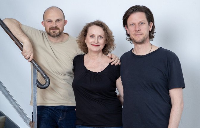 Topfit: Tobias Rockenfeld,  Mirjam Woggon  und Jakob Nacken (rechts) vom Tübinger Theatersport<span class='image-autor'>Foto: Sabina Paries</span>