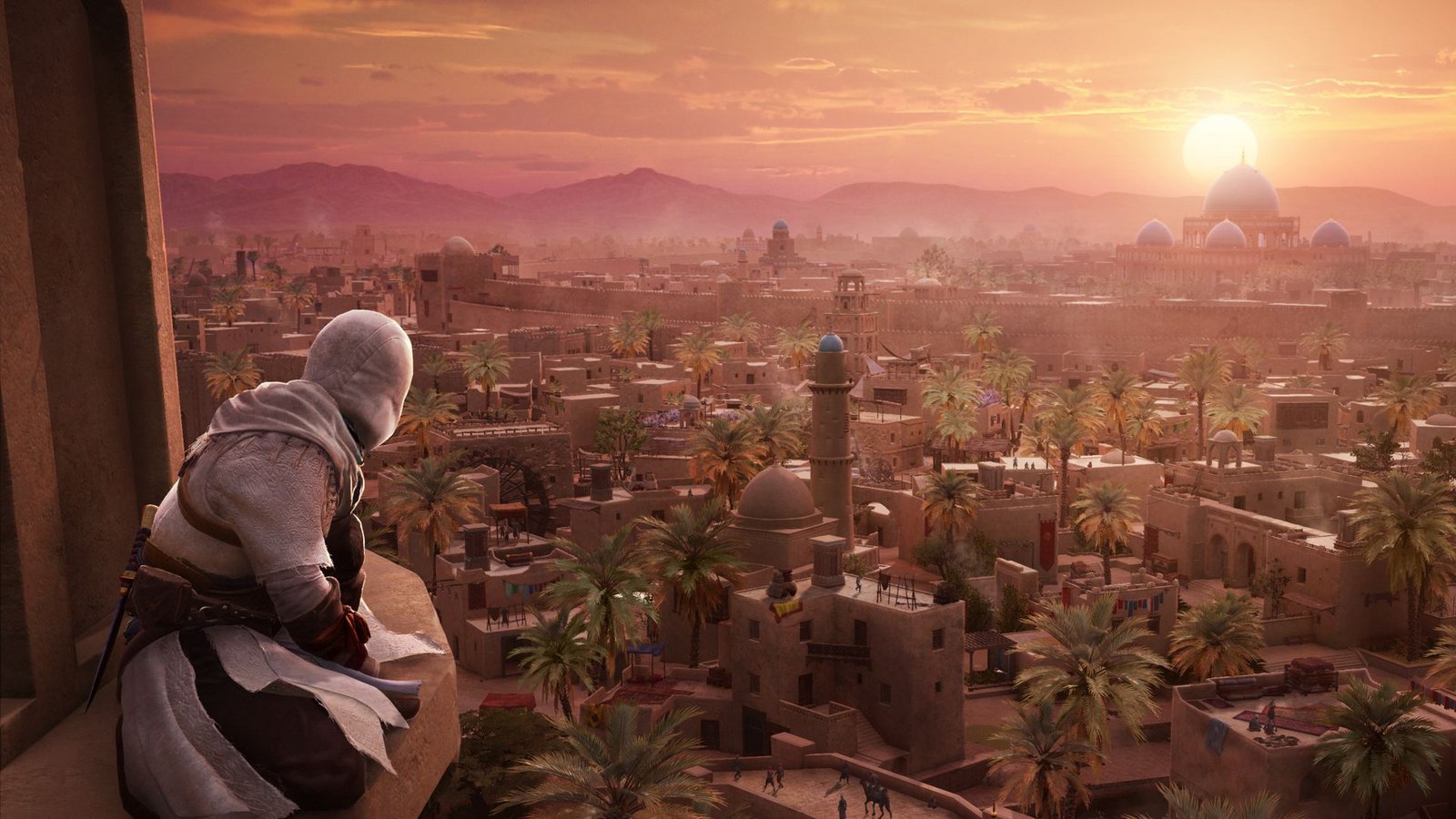 Eine Stimmungsvolle Ansicht Bagdads in der Dämmerung.Foto: Ubisoft Eine Stimmungsvolle Ansicht Bagdads in der Dämmerung.Foto: Ubisoft