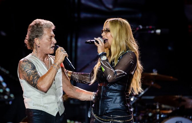 Maffay im Juli 2024 in Stuttgart mit US-Sängerin Anastacia.<span class='image-autor'>Foto: Lichtgut/Christoph Schmidt</span>