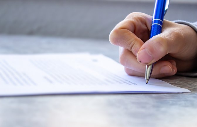 Unsere Mustervorlage müssen Sie nur noch ausfüllen.<span class='image-autor'>Foto: Emre Akkoyun / shutterstock.com</span>
