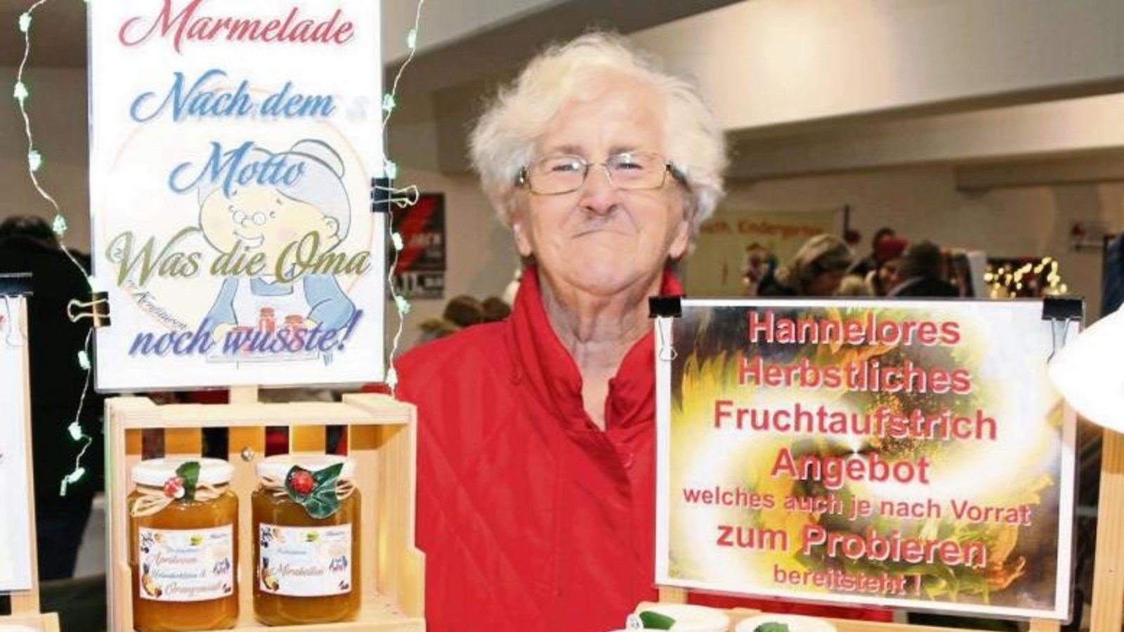 Hannelore Bauer lockt mit selbst gemachten Marmeladen. Hannelore Bauer lockt mit selbst gemachten Marmeladen.