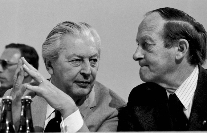 Zwei CDU-Ministerpräsidenten mit NS-Vergangenheit: Kurt Georg Kiesinger (links) und Hans Filbinger.<span class='image-autor'>Foto: imago images/Rust</span>